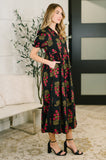 Quiet Life Notch Neck Tiered Dress in Black