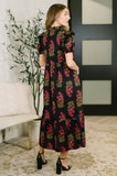 Quiet Life Notch Neck Tiered Dress in Black