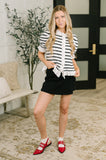 Rational Ruffle Textured Knit Blouse