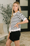 Rational Ruffle Textured Knit Blouse