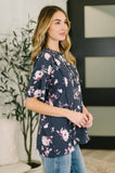 Really Simple Floral Henley Top- 3/3/2026 NEW