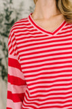 Rhythm & Rows V-Neck Drop Shoulder Pullover