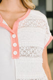 Right Thing to Say Textured Henley Top