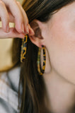 Sassy Assist Leopard Print Hoop Earrings