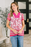 Say That You Need Me Contrast Detail Blouse