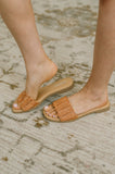 Screen Woven Square Toe Sandal
