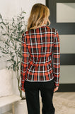 She's Always Changing Plaid Lettuce Hem Top