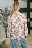 Shockingly Savvy Pleated Floral Blouse