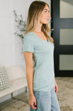 Simply Me Scoop Neck Henley Top
