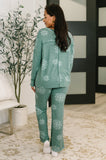 Snowflake Sniffles Pajama Set in Hunter Green