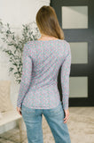 Stop and Smell the Flowers Scoop Neck Henley