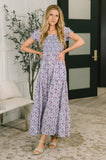 Sugar Talking Tiered Dress in Floral Print