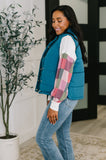That's What I'm Talkin' About Puffer Vest in Teal