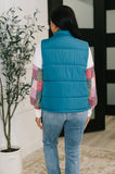 That's What I'm Talkin' About Puffer Vest in Teal