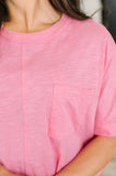 The Layback Relaxed Basic Tee in Pink