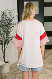 This I Know Henley Contrast Top