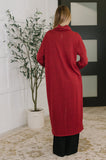 Travel City Scape Turtle Neck Tunic in Wine