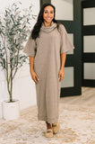 Travel Envy Ribbed Knit Dress in Light Coco
