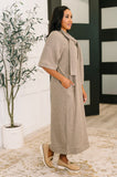 Travel Envy Ribbed Knit Dress in Light Coco