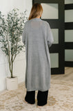 Travel Hideaway Open Front Cardigan in Soft Grey