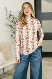 Under My Impression High Neck Floral Top