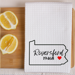 Hometown Love City/State Waffle Towel