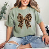 Leopard Bow in Stitches Graphic Tee