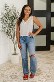 What's the Plan Lettuce Hem Tank in Heather Grey