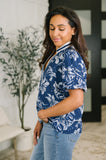 Wheels Are in Motion Puff Sleeve Floral Blouse