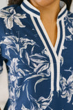 Wheels Are in Motion Puff Sleeve Floral Blouse