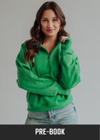 Green Quarter Zip Sweatshirt