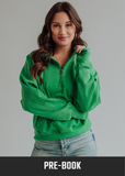 Green Quarter Zip Sweatshirt
