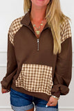 66 Casual Quarter Zip Cotton Long Sleeve Sweatshirt (S-XL)
