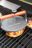Outset Cast Iron Round Grill Press, 8" x 3.25"