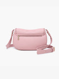 Daia Whipstitch Flapover Crossbody w/ Whipstitch Strap