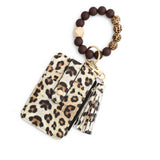 SILICONE BRACELET LEATHER WALLET TASSEL KEYCHAIN_CWAJE0659