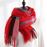 Sweet Stripe Winter Scarf – Soft Mid-Length Wrap_CWASC0206