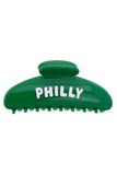 Philly Embossed Arch Claw Clip in Green