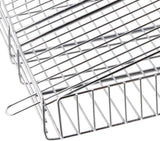 Outset Chrome Grill Basket with Rosewood Handle, 25" Long