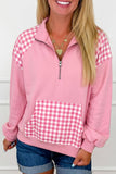 66 Casual Quarter Zip Cotton Long Sleeve Sweatshirt (S-XL)