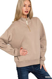 Fleece Half Zip Sweatshirt