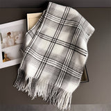 Checkerboard Winter Warm Cashmere Feel Scarf_CWASC03262