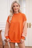 66 Plus Size Plaid/ Dot Mock Neck Sweatshirt (S-4X)