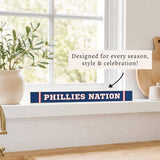Phillies Nation Skinny Sign | Shelf Decor | Wood Sign
