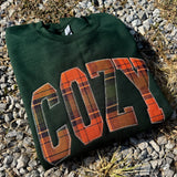 Cozy Season Fall Plaid Sweatshirt