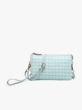 Riley Gingham Monogrammable 3 Compartment Crossbody/Wristlet