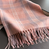 Checkerboard Winter Warm Cashmere Feel Scarf_CWASC03262