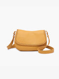 Daia Whipstitch Flapover Crossbody w/ Whipstitch Strap