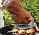 Outset Brown Leather Grill Mitt, 8.5” x 15”
