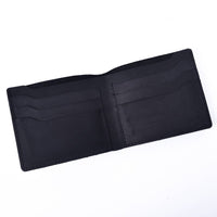 Leather Wallet,  Bifold Wallet, Handmade Wallet for Men: Black